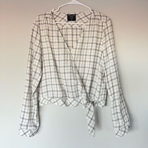 White Patterned Blouse from Abercrombie and Fitch